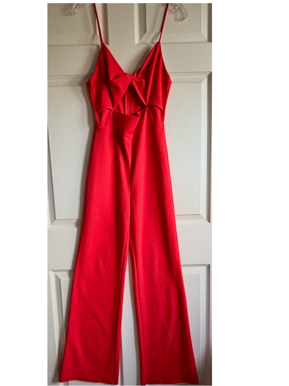 Windsor Cut Out The Drama Jumpsuit Fire Red S/M